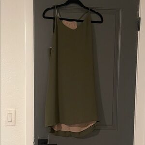 Olive Green Sleeveless Dress